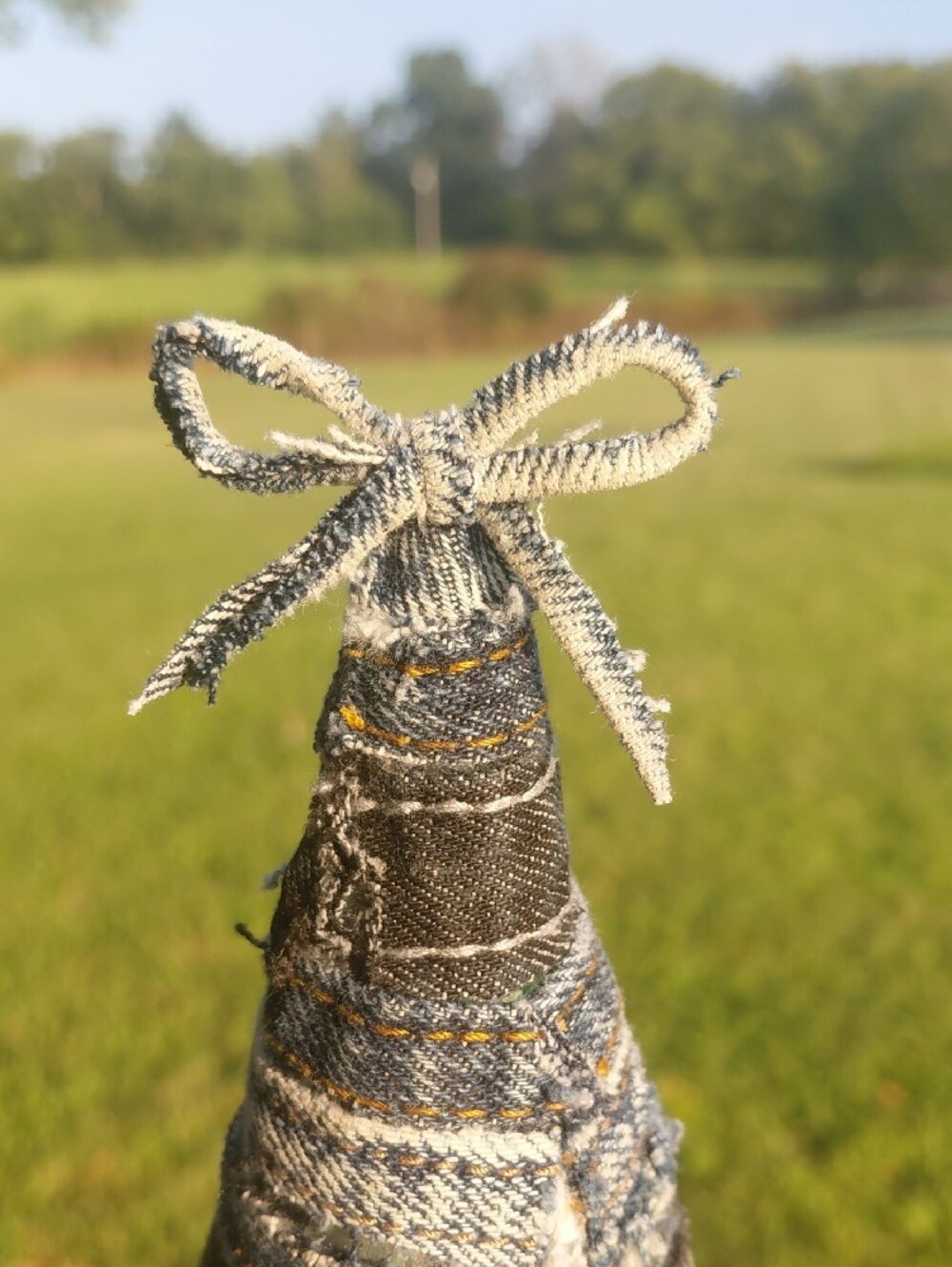 Handcrafted Denim Tree - Picture 3 of 4